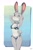 Size: 853x1280 | Tagged: safe, artist:deannart, judy hopps (zootopia), lagomorph, mammal, rabbit, anthro, disney, zootopia, 2018, armpits, belly button, bikini, border, breasts, cleavage, clothes, eyelashes, female, fluff, fur, gray body, gray fur, hand behind head, looking at you, one eye closed, purple eyes, smiling, solo, solo female, swimsuit, tail, tail fluff, white border, white fur, winking