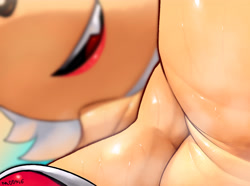 Size: 4166x3103 | Tagged: dead source, suggestive, artist:lilmoonie, rouge the bat (sonic), bat, mammal, anthro, sega, sonic the hedgehog (series), armpit fetish, close-up, fangs, female, high res, open mouth, sharp teeth, smiling, solo, solo female, teeth