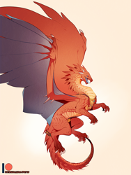 Size: 960x1280 | Tagged: safe, artist:patto, dragon, fictional species, reptile, scaled dragon, feral, harness, heart of gold, levi (hog), solo, tack