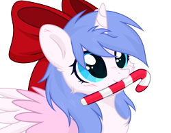 Size: 3500x2720 | Tagged: dead source, safe, artist:alfury, artist:lazuli0209, oc, oc only, oc:rioshi sweet, alicorn, equine, fictional species, mammal, pony, feral, friendship is magic, hasbro, my little pony, bow, female, hair bow, high res, horn, mare, simple background, solo, solo female, transparent background, wings