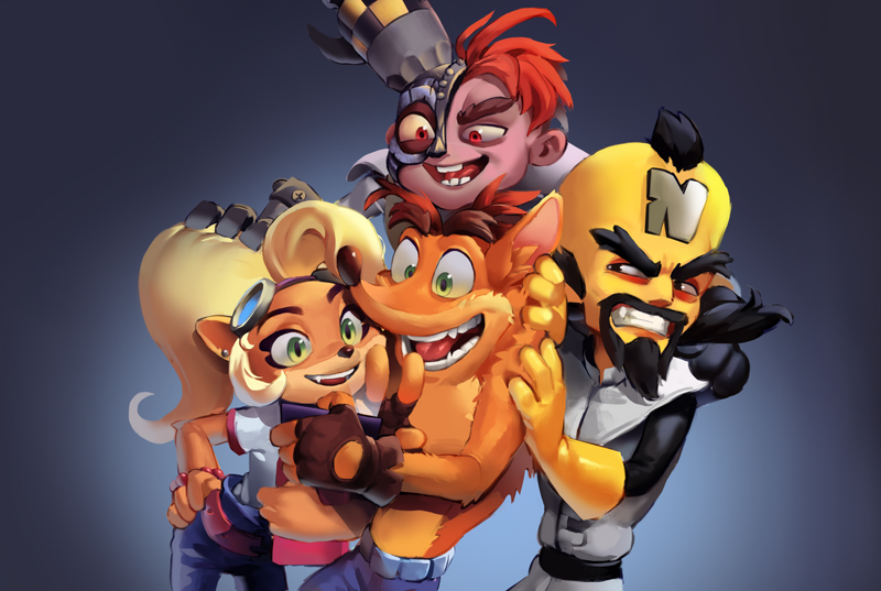 CRASH BANDICOOT CLUBHOUSE on X: Some beautiful illustrated realism artwork  showcasing Dr. Neo Cortex, N. Gin, Tiny and Ripper Roo Who is your  favourite ?  / X