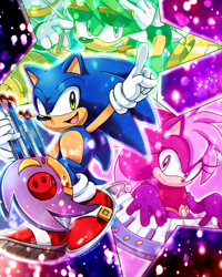 Size: 2000x2500 | Tagged: safe, artist:drawloverlala, manic the hedgehog (sonic), sonia the hedgehog (sonic), sonic the hedgehog (sonic), hedgehog, mammal, anthro, sega, sonic the hedgehog (series), sonic underground, 2014, brother, brother and sister, color porn, drum, drumsticks, female, guitar, high res, keyboard, male, musical instrument, quills, siblings, sister