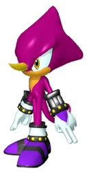 Size: 206x406 | Tagged: safe, official art, espio the chameleon (sonic), chameleon, lizard, reptile, anthro, plantigrade anthro, sega, sonic heroes, sonic the hedgehog (series), 3d, low res, male, solo, solo male
