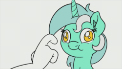 Size: 640x360 | Tagged: safe, artist:witchtaunter, lyra heartstrings (mlp), equine, fictional species, human, mammal, pony, unicorn, feral, friendship is magic, hasbro, my little pony, 16:9, 2d, 2d animation, adoracreepy, adorawat, animated, creepy, cute, death, derp, duo, female, frame by frame, gif, herbivore confusion, human lovers, impossible fit, low res, mare, nightmare fuel, not salmon, ungulate, vore, wat