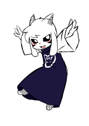 Size: 839x1191 | Tagged: dead source, safe, artist:lfer, asriel dreemurr (undertale), bovid, goat, mammal, anthro, undertale, 2016, clothes, feet, horns, male, open mouth, simple background, solo, solo male, white background
