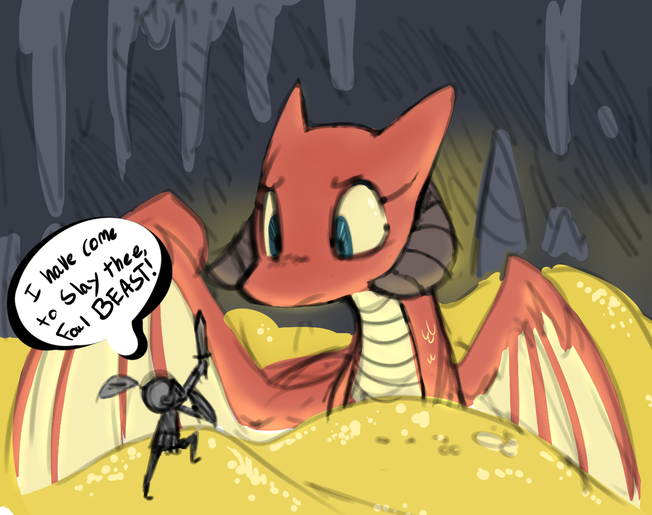 dragon, fictional species, human, mammal, anthro, armor, cave, colored scle...