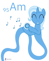 Size: 4000x5000 | Tagged: safe, artist:parclytaxel, part of a set, trixie (mlp), equine, fictional species, genie, mammal, pony, unicorn, feral, series:joycall6's periodic table, friendship is magic, hasbro, my little pony, .svg available, 2020, absurd resolution, americium, chemistry, cute, cutie mark, eyes closed, female, floating, grin, holding object, horn, mare, musical note, on model, periodic table, simple background, smiling, smoke, smoke detector, solo, solo female, vector, white background