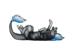 Size: 792x576 | Tagged: safe, artist:chasingdreams4, oc, oc only, canine, feline, fictional species, hybrid, mammal, feral, 2013, ambiguous gender, commission, kiamara, simple background, solo, solo ambiguous, tail, transparent background