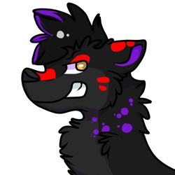 Size: 500x500 | Tagged: safe, artist:ovophobia, oc, oc only, oc:jake, canine, feline, fictional species, hybrid, mammal, feral, 2013, grin, kiamara, low res, male, simple background, solo, solo male, transparent background