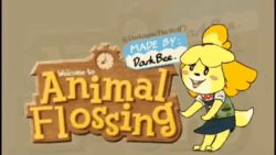 Size: 568x320 | Tagged: source needed, safe, artist:darkmanethewerewolf, isabelle (animal crossing), canine, dog, mammal, shih tzu, anthro, animal crossing, nintendo, 2d, 2d animation, animated, cute, female, flossing (dance), frame by frame, gif, low res, solo, solo female