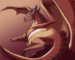 Size: 1280x1024 | Tagged: safe, artist:xeshaire, oc, oc:malfaren, dragon, fictional species, reptile, scaled dragon, feral, looking at you, looking back, looking back at you, male, paws, solo, solo male, underpaw, webbed wings, wings