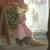 Size: 1250x1250 | Tagged: safe, artist:louart, mrs. otterton (zootopia), mammal, mustelid, otter, semi-anthro, disney, zootopia, 1:1, 2020, barefoot, bottomwear, brown body, brown fur, clothes, cute, dialogue, digital art, door, ears, english text, featured image, female, fur, green eyes, happy, japanese text, offscreen character, outdoors, pants, paws, shirt, signature, silhouette, smiling, solo, solo female, standing, tail, talking, text, topwear, translation request