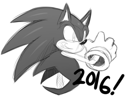 Size: 1479x1186 | Tagged: safe, artist:ss2sonic, sonic the hedgehog (sonic), hedgehog, mammal, anthro, sega, sonic the hedgehog (series), 2016, grayscale, male, monochrome, quills, solo, solo male