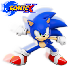 Size: 1200x1200 | Tagged: safe, artist:nibroc-rock, sonic the hedgehog (sonic), hedgehog, mammal, anthro, sega, sonic the hedgehog (series), sonic x, 2015, 3d, digital art, logo, male, quills, simple background, solo, solo male, transparent background
