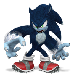 Size: 2000x2000 | Tagged: safe, artist:nibroc-rock, sonic the hedgehog (sonic), sonic the werehog (sonic), hedgehog, mammal, anthro, sega, sonic the hedgehog (series), sonic unleashed, 2015, 3d, high res, male, quills, simple background, solo, solo male, transparent background, werebeast, werehog