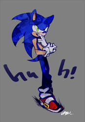 Size: 1000x1436 | Tagged: safe, artist:lujji, sonic the hedgehog (sonic), hedgehog, mammal, anthro, sega, sonic the hedgehog (series), 2016, male, quills, solo, solo male