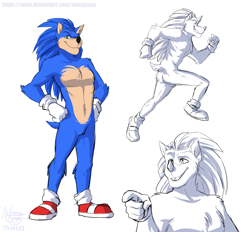 Size: 2328x2160 | Tagged: safe, artist:namygaga, sonic the hedgehog (sonic), hedgehog, mammal, anthro, cc by-nc-nd, creative commons, sega, sonic the hedgehog (series), 2020, high res, male, quills, solo, solo male