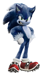 Size: 1500x2668 | Tagged: safe, artist:christian2099, edit, official art, sonic the hedgehog (sonic), sonic the werehog (sonic), hedgehog, mammal, anthro, sega, sonic the hedgehog (series), sonic unleashed, 2020, male, quills, simple background, solo, solo male, transparent background, werebeast, werehog