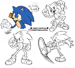 Size: 1280x1162 | Tagged: safe, artist:kirby-popstar, sonic the hedgehog (sonic), arthropod, butterfly, hedgehog, insect, mammal, feral, sega, sonic the hedgehog (series), sonic the hedgehog movie, 2020, ambiguous gender, male, quills, solo, solo male