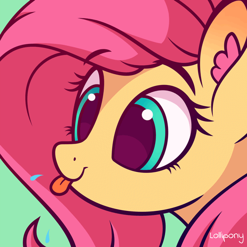 Mlp Blown Raspberry #61559 - safe, artist:lollipony, part of a set, fluttershy (mlp ...