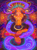 Size: 1024x1396 | Tagged: safe, artist:theroguez, bovid, bull, cattle, mammal, ambiguous form, 2013, abstract background, body paint, cheek fluff, chest fluff, curled horns, digital art, eyes closed, fluff, front view, hooves, horns, male, nose piercing, nose ring, piercing, psychedelic, solo, solo male, taurus