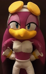 Size: 2040x3264 | Tagged: artist needed, safe, wave the swallow (sonic), bird, songbird, swallow, anthro, sega, sonic riders, sonic the hedgehog (series), female, hand on hip, high res, looking at you, photo, plushie, solo, solo female