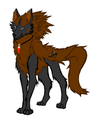Size: 523x677 | Tagged: artist needed, safe, oc, oc only, oc:cherokee winchester, canine, mammal, wolf, feral, male, simple background, solo, solo male, white background