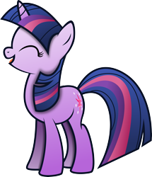 Size: 5049x5882 | Tagged: safe, artist:mrcbleck, twilight sparkle (mlp), equine, fictional species, mammal, pony, unicorn, feral, friendship is magic, hasbro, my little pony, .svg available, 2013, absurd resolution, female, happy, horn, mare, on model, open mouth, simple background, solo, solo female, tail, transparent background, vector