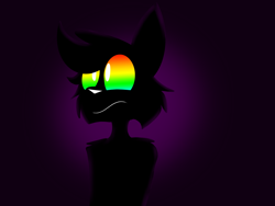 Size: 2048x1536 | Tagged: safe, artist:revenge.cats, oc, oc only, oc:33478, canine, fictional species, fox, mammal, anthro, cheek fluff, confusion, fluff, frowning, fur, gradient background, male, shoulder fluff, solo, solo male