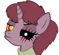 Size: 1733x1639 | Tagged: safe, alternate version, artist:muhammad yunus, furbooru exclusive, aelita (code lyoko), equine, fictional species, mammal, pony, unicorn, ambiguous form, code lyoko, friendship is magic, hasbro, my little pony, angry, base used, clothes, crossover, derpibooru, female, feralized, furrified, hair, lil miss aelita, looking at you, pink hair, ponified, simple background, solo, solo female, species swap, transparent background