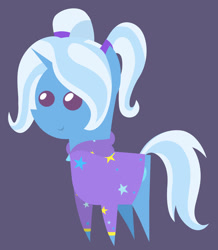 Size: 1280x1470 | Tagged: safe, artist:egor418, trixie (mlp), equine, fictional species, mammal, pony, unicorn, feral, friendship is magic, hasbro, my little pony, 2020, 3d, clothes, female, hair, hair band, horn, looking at you, mare, pointy ponies, smiling, solo, solo female, tongue, tongue out
