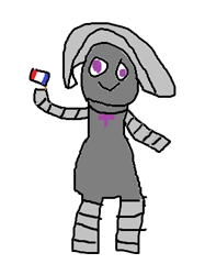 Size: 295x394 | Tagged: artist needed, character needed, safe, oc, earth pony, equine, fictional species, mammal, pony, semi-anthro, hasbro, my little pony, earless, female, flag, flag of france, france, jewelry, low res, miki, necklace, no ears, no nose, no nostrils, noseless, purple eyes, solo, solo female, swamp cinema, tags needed