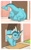 Size: 804x1280 | Tagged: suggestive, artist:trufflecake, eeveelution, fictional species, mammal, vaporeon, feral, nintendo, pokémon, 2018, ambiguous gender, big butt, blue body, butt, digital art, door, doormat, fat, lidded eyes, looking at you, obese, paw pads, paws, solo, solo ambiguous, stuck, underpaw
