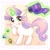 Size: 1100x1100 | Tagged: safe, artist:yukiha_321, sweetie belle (mlp), equine, fictional species, mammal, pony, unicorn, feral, friendship is magic, hasbro, my little pony, solo