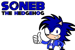 Size: 3000x2000 | Tagged: safe, artist:mrstheartist, oc, oc only, oc:soneb the hedgehog, hedgehog, mammal, anthro, sega, sonic the hedgehog (series), 2021, clothes, high res, hoodie, looking at you, male, simple background, solo, solo male, thumbs up, topwear, transparent background, unzipped