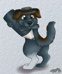 Size: 1000x1200 | Tagged: safe, artist:thatblackfox, canine, mammal, chibi, colored, colored pencil, male