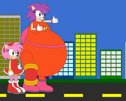 Size: 438x350 | Tagged: source needed, useless source url, suggestive, amy rose (sonic), hedgehog, mammal, anthro, sega, sonic the hedgehog (series), female, low res