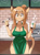 Size: 1820x2448 | Tagged: suggestive, alternate version, artist:lucyfercomic, oc, oc only, big cat, cougar, feline, mammal, anthro, 2021, apron, big breasts, blushing, breasts, cafe, clothes, coffee cup, digital art, eyelashes, female, hair, i mean breast milk, looking at you, meme, naked apron, nudity, partial nudity, pen, pink nose, solo, solo female, thighs, wide hips