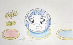 Size: 1002x625 | Tagged: safe, artist:gmangamer25, shining armor (mlp), equine, fictional species, mammal, pony, unicorn, friendship is magic, hasbro, my little pony, ball, male, morph ball, solo, solo male, stallion, traditional art