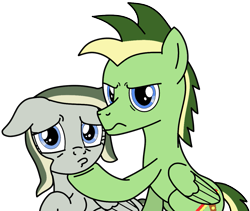Size: 1115x943 | Tagged: safe, artist:didgereethebrony, artist:katnekobase, oc, oc only, oc:boomerang beauty, oc:didgeree, equine, mammal, pony, feral, hasbro, my little pony, angry, blue eyes, death stare, duo, female, male, siblings, simple background, transparent background