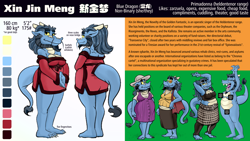 Size: 1920x1080 | Tagged: safe, dragon, fictional species, 2021, nonbinary, opera, reference sheet, xinjinmeng