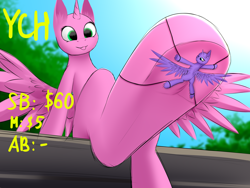 Size: 4000x3000 | Tagged: safe, artist:skanim-sdw, oc, oc only, alicorn, earth pony, equine, fictional species, mammal, pegasus, pony, unicorn, feral, hasbro, my little pony, any gender, any race, bondage, commission, fetish, hoof fetish, hooves, macro, macro/micro, micro, size difference, tied to hoof, underhoof, ych, ych sketch
