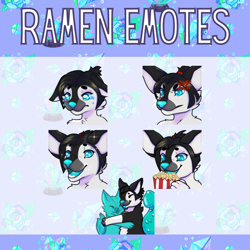 Size: 2000x2000 | Tagged: safe, artist:mothersalem, anthro, commission, emoji, emotes, furry emote, high res, stickers