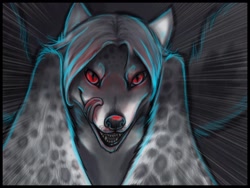 Size: 1280x960 | Tagged: safe, artist:velociawesome, canine, mammal, anthro, ambiguous gender, bust, licking, licking lips, portrait, solo, solo ambiguous, tongue, tongue out