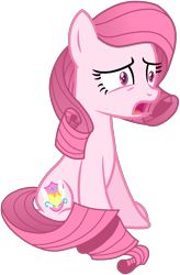 Size: 927x1416 | Tagged: safe, artist:muhammad yunus, oc, oc only, oc:annisa trihapsari, earth pony, equine, fictional species, mammal, pony, feral, friendship is magic, hasbro, my little pony, base used, error, female, hair, open mouth, pink body, pink hair, simple background, solo, solo female, transparent background, wide eyes