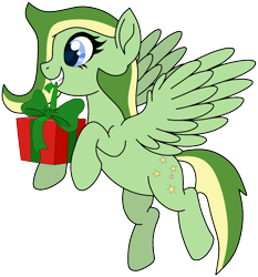 Size: 1049x1127 | Tagged: safe, artist:didgereethebrony, artist:starshade, oc, oc only, oc:boomerang beauty, equine, fictional species, mammal, pegasus, pony, feral, hasbro, my little pony, base used, bow, cutie mark, heart, heart eyes, present, simple background, solo, transparent background, wingding eyes