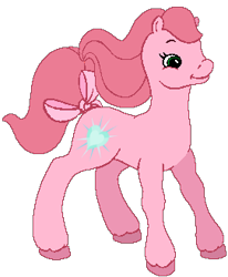 Size: 271x329 | Tagged: safe, artist:muhammad yunus, aelita (code lyoko), earth pony, equine, fictional species, mammal, pony, feral, code lyoko, hasbro, my little pony, base used, bow, crossover, female, feralized, furrified, green eyes, hair, low res, my little pony (g2), pink body, pink hair, ponified, simple background, smiling, solo, solo female, tail, tail bow, transparent background