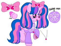 Size: 1440x1080 | Tagged: safe, artist:徐詩珮, oc, oc only, oc:hsu amity, alicorn, equine, fictional species, mammal, pony, feral, friendship is magic, hasbro, my little pony, bow, clothes, feathered wings, feathers, female, glasses, gradient wings, heart, horn, jewelry, mare, necklace, open mouth, simple background, solo, solo female, tail, topwear, transparent background, watch, wings