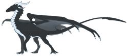 Size: 1911x841 | Tagged: safe, artist:skysealer, dragon, fictional species, reptile, scaled dragon, feral, solo, webbed wings, wings