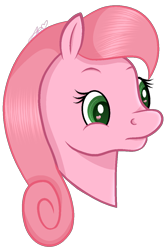 Size: 772x1159 | Tagged: safe, artist:muhammad yunus, aelita (code lyoko), earth pony, equine, fictional species, mammal, pony, ambiguous form, feral, code lyoko, hasbro, my little pony, base used, crossover, female, feralized, furrified, green eyes, hair, mare, my little pony (g2), pink body, pink hair, ponified, simple background, solo, solo female, transparent background